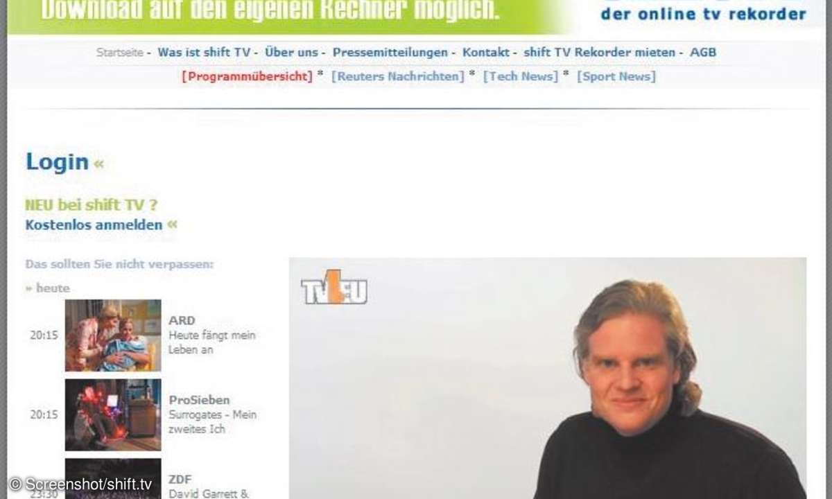 Online-Videorekorder, shift TV