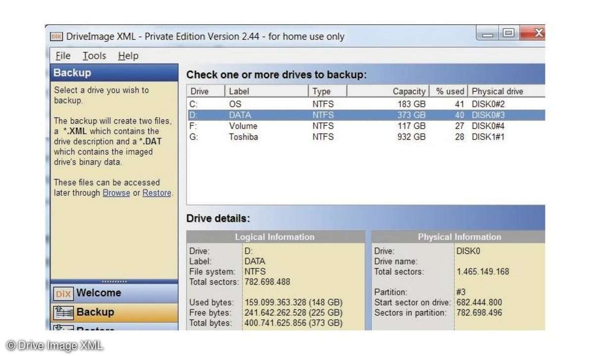Drive Image XML
