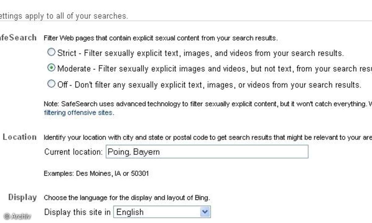 Microsoft Bing - Tuning-Tipps für die Suchmaschine