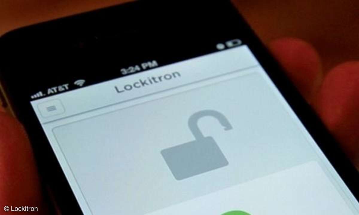 Das Türschloss Lockitron wird über eine Smartphone-App gesteuert.