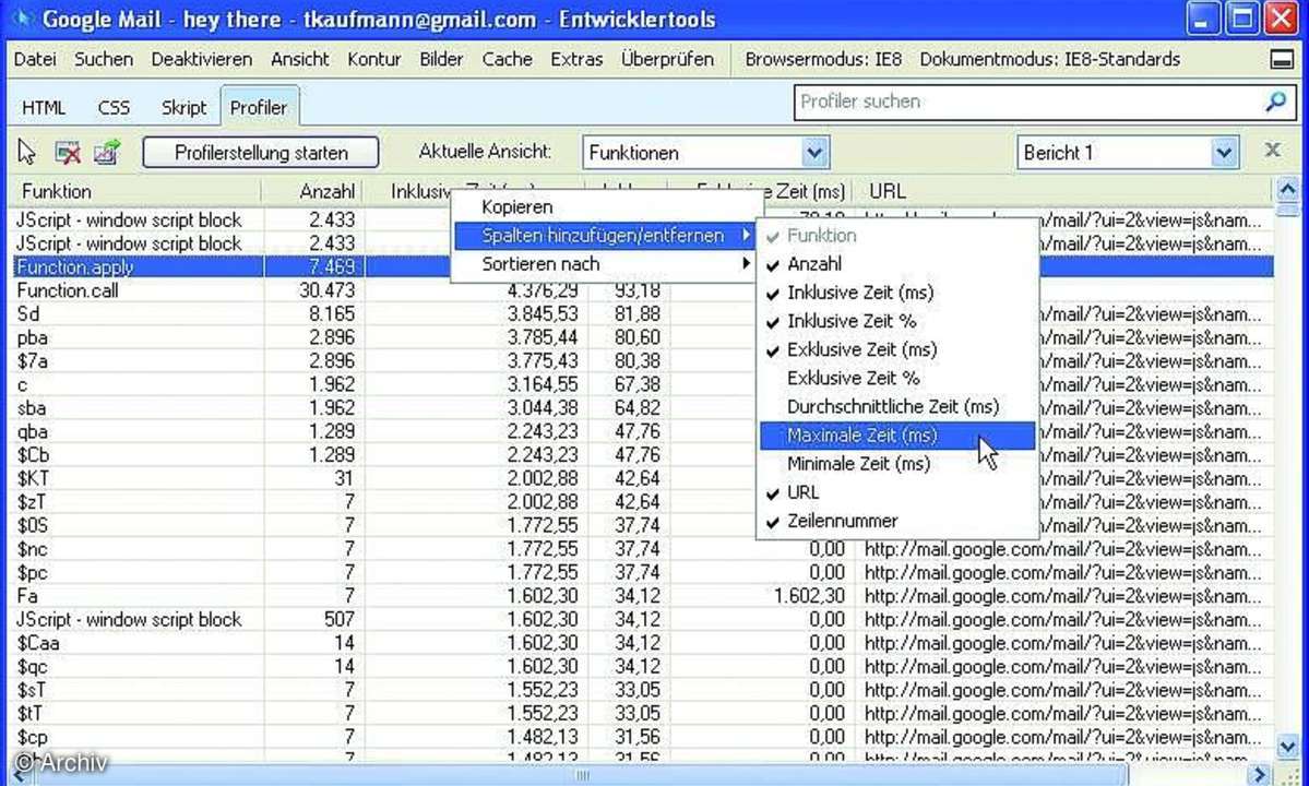 Internet Explorer 8 Developer Tools