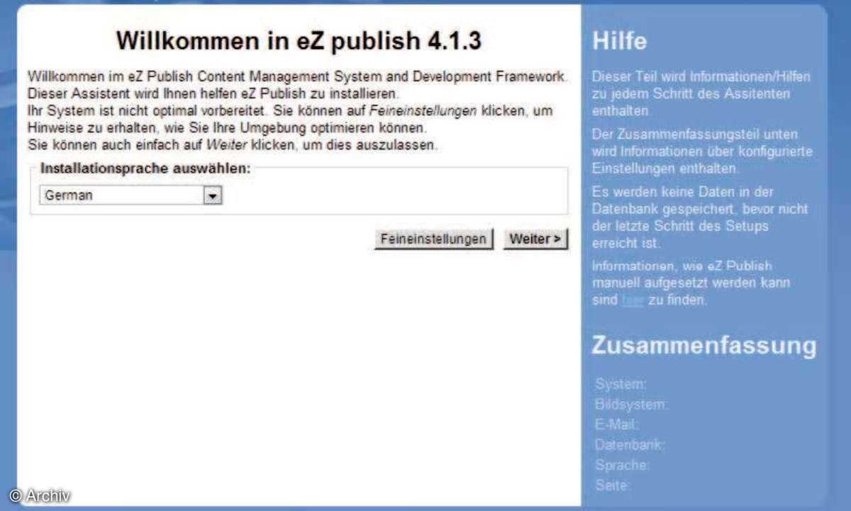 CMS: eZ Publish 4.1.3
