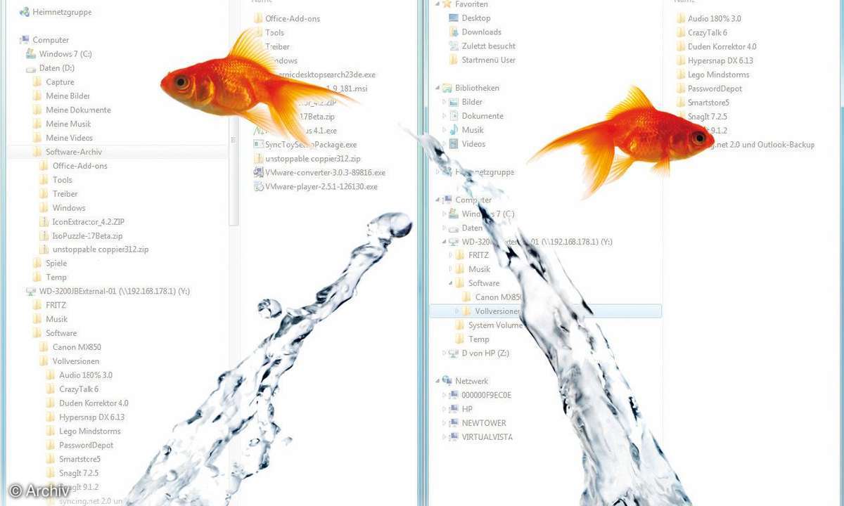 VB.NET-Tool für die parallele Anzeige von zwei Explorer-Fenstern