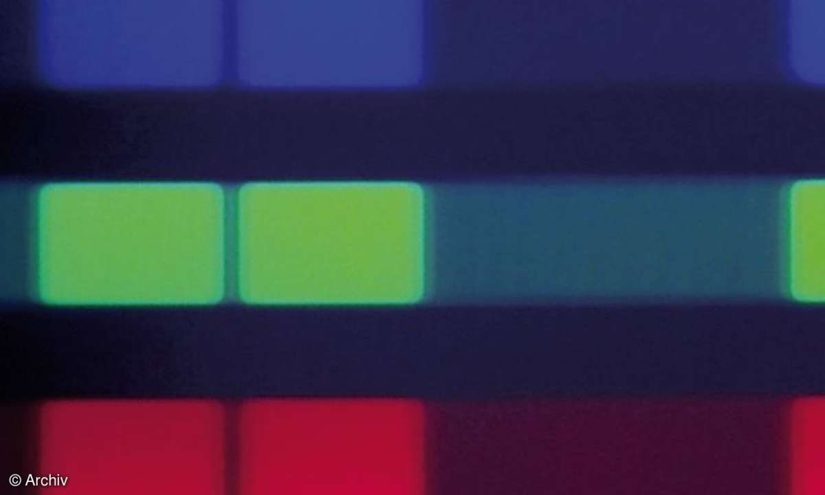Pixel unter dem Mikroskop