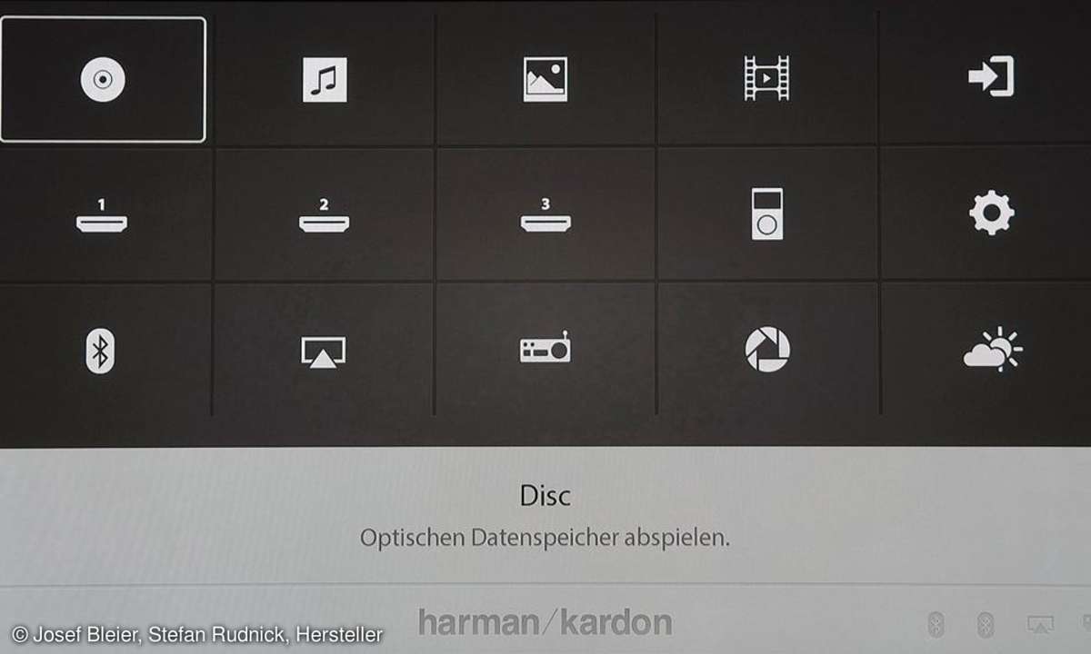 Harman/Kardon BDS 680 Hauptmenü