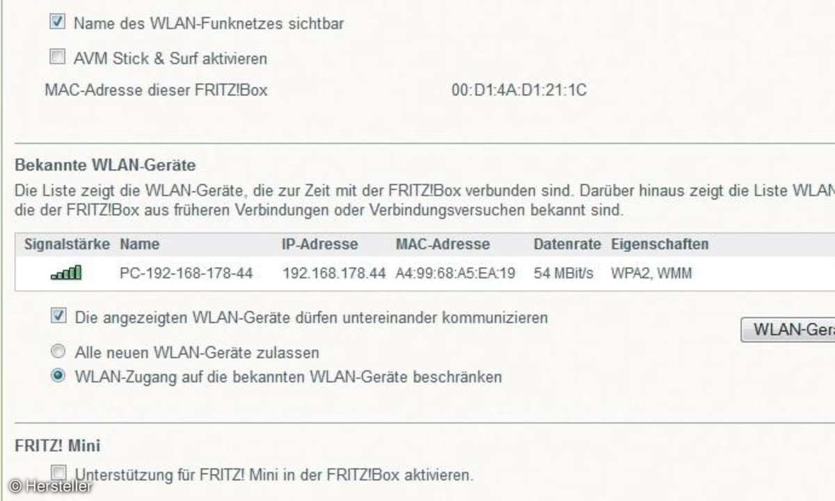 MAC, Adresse, WLAN, Wireless, Fritzbox