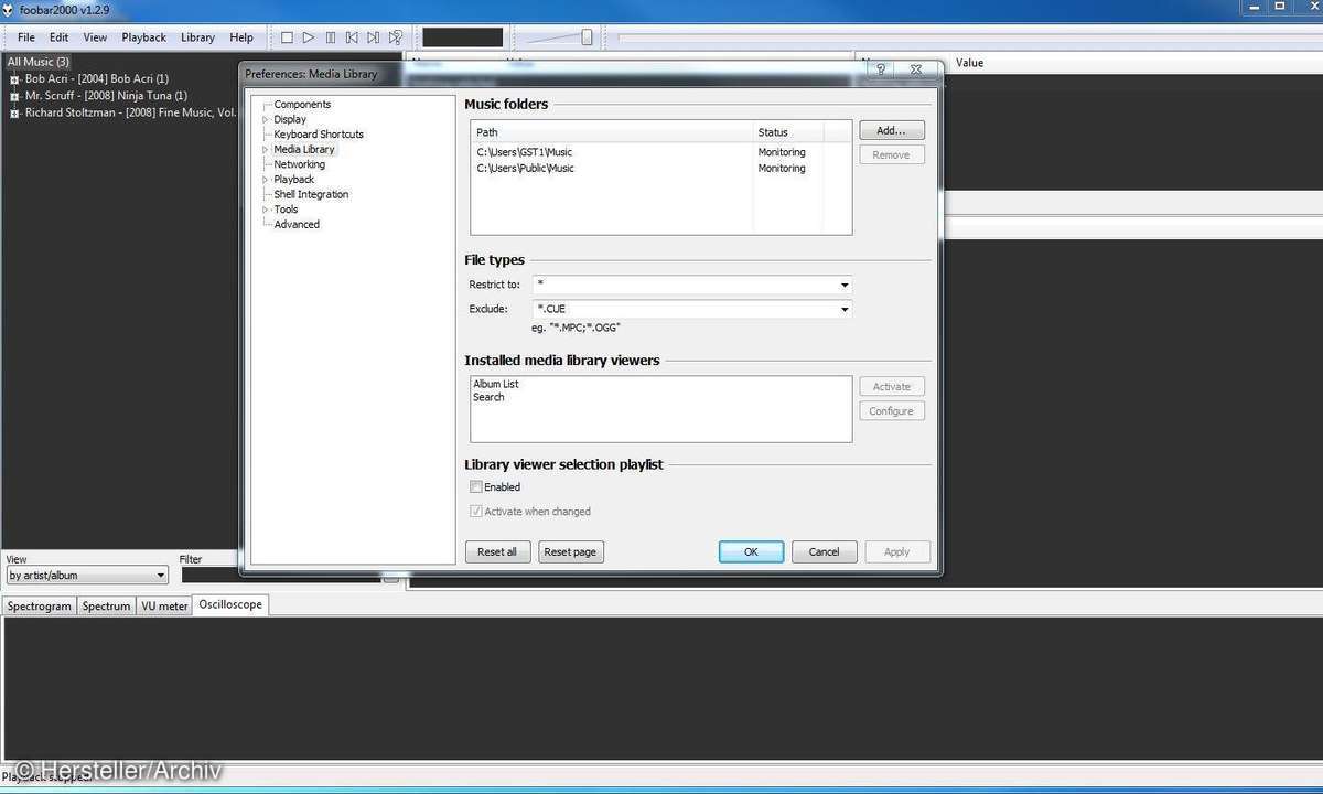 foobar2000 Music Folders