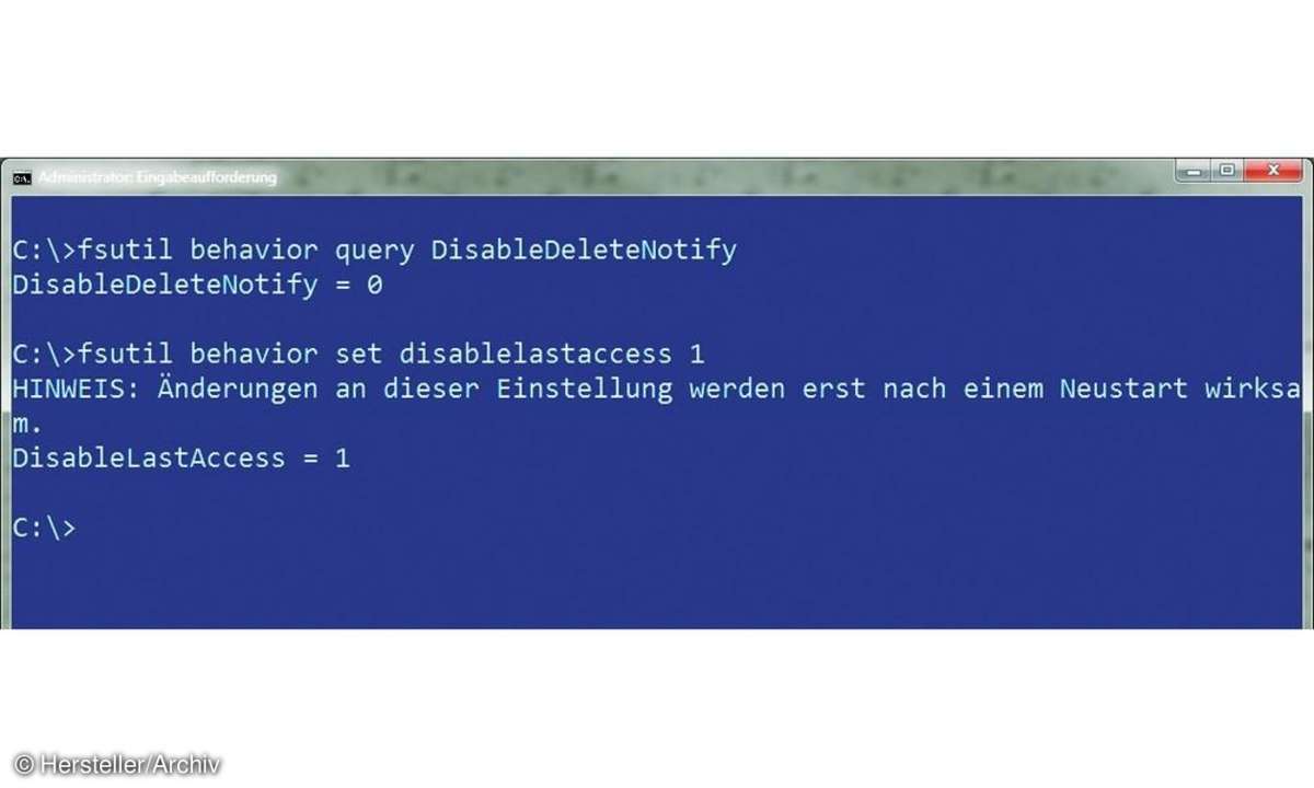 Eingabeaufforderung SSD