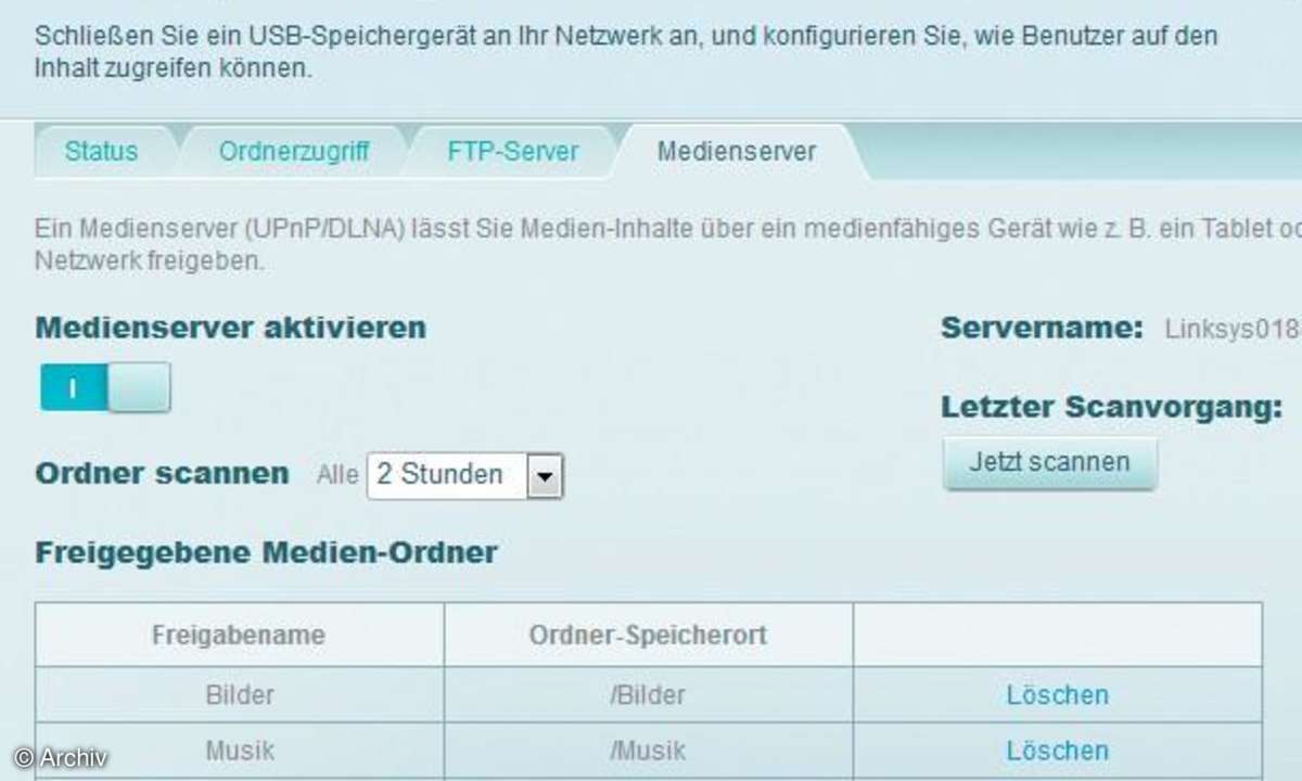 Media-Server-Funktionen