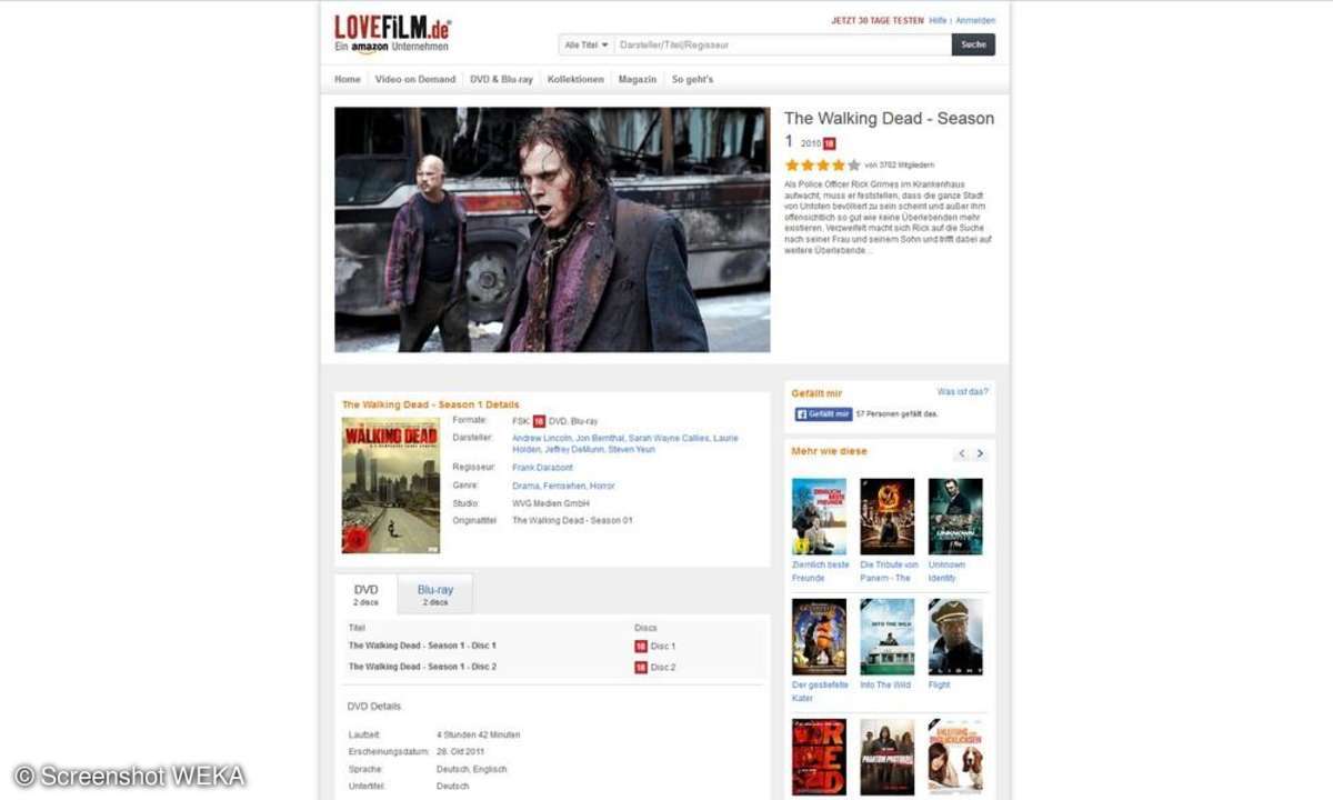 The Walking Dead auf Lovefilm