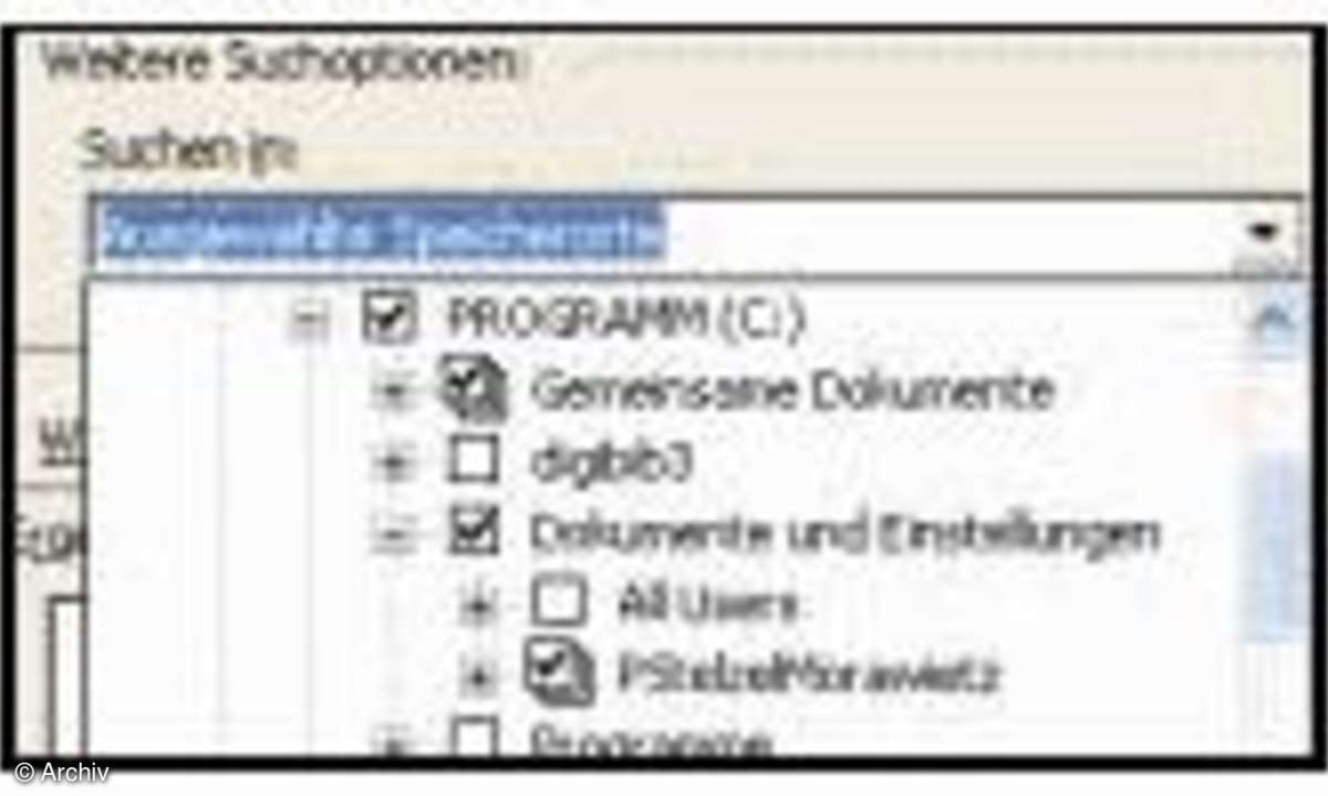 Word: Dokumente suchen
