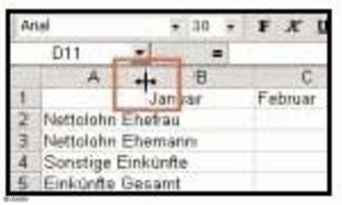 Excel: Ausgabenkontrolle