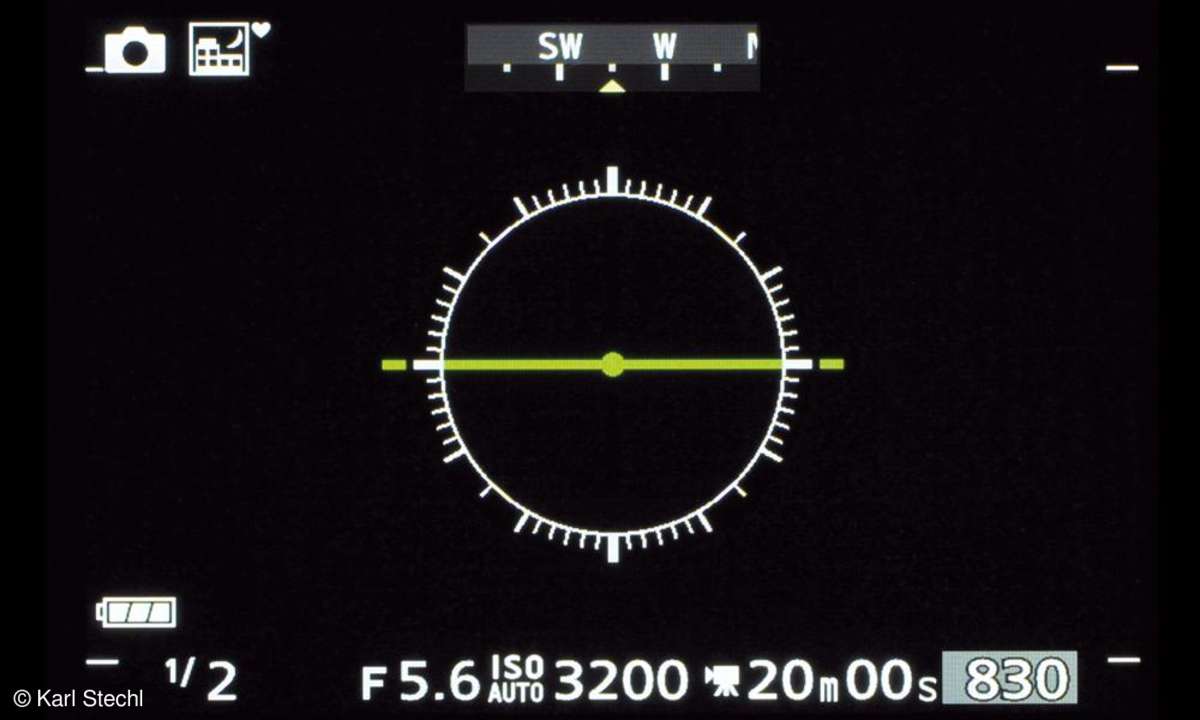 Nikon 1 AW1 Test Wasserwaage/Kompass