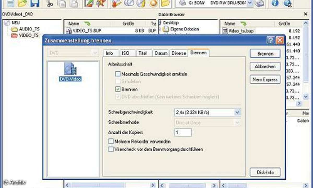 (S)VCDs auf DVD kopieren