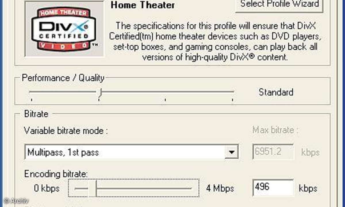 Archivierung mit MPEG4-Codec