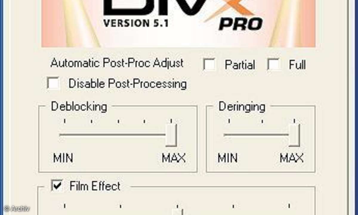 Archivierung mit MPEG4-Codec