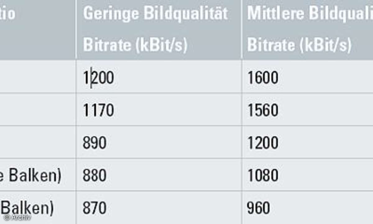 Archivierung mit MPEG4-Codec