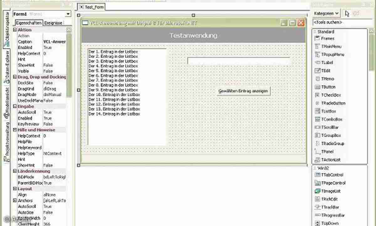 Teil 2: Borland Delphi 8 für .NET - connect-living