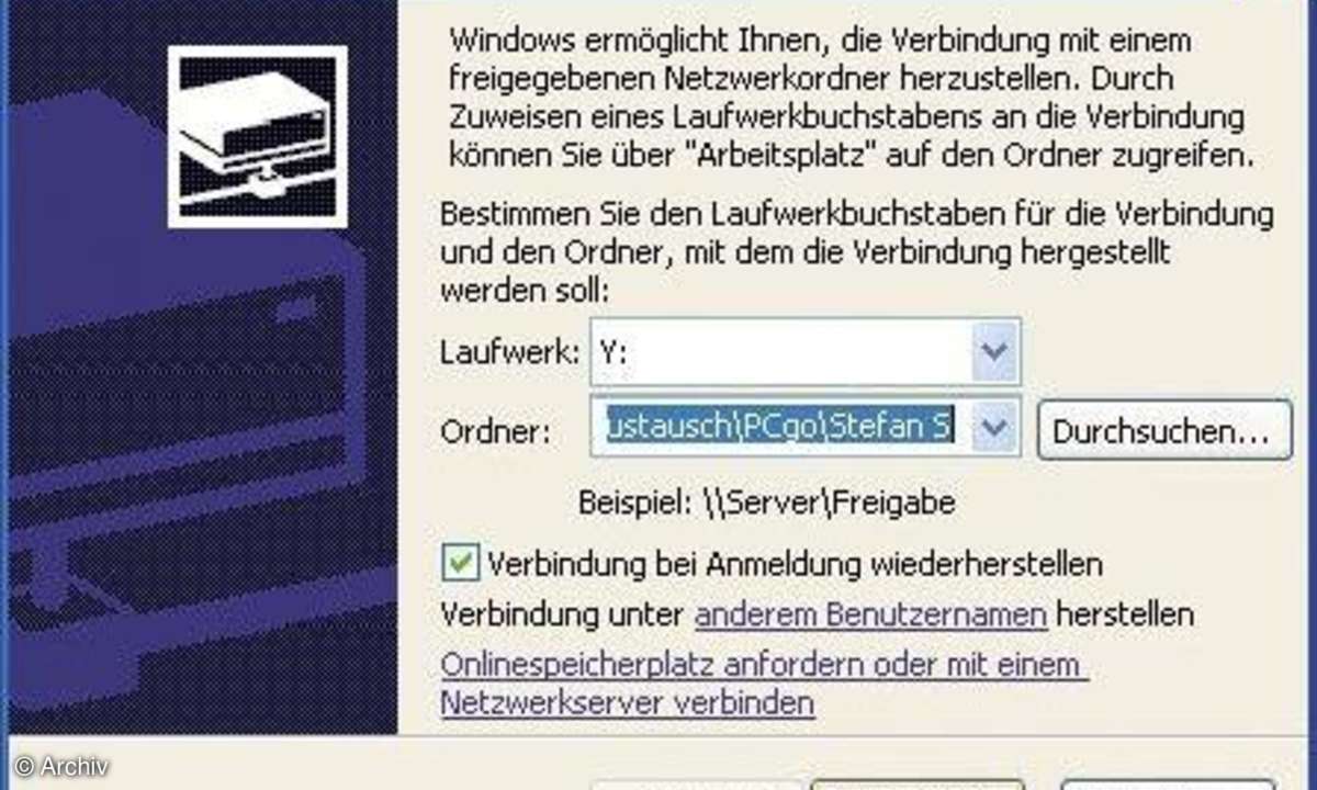 Alter PC: Arbeiten im Netz