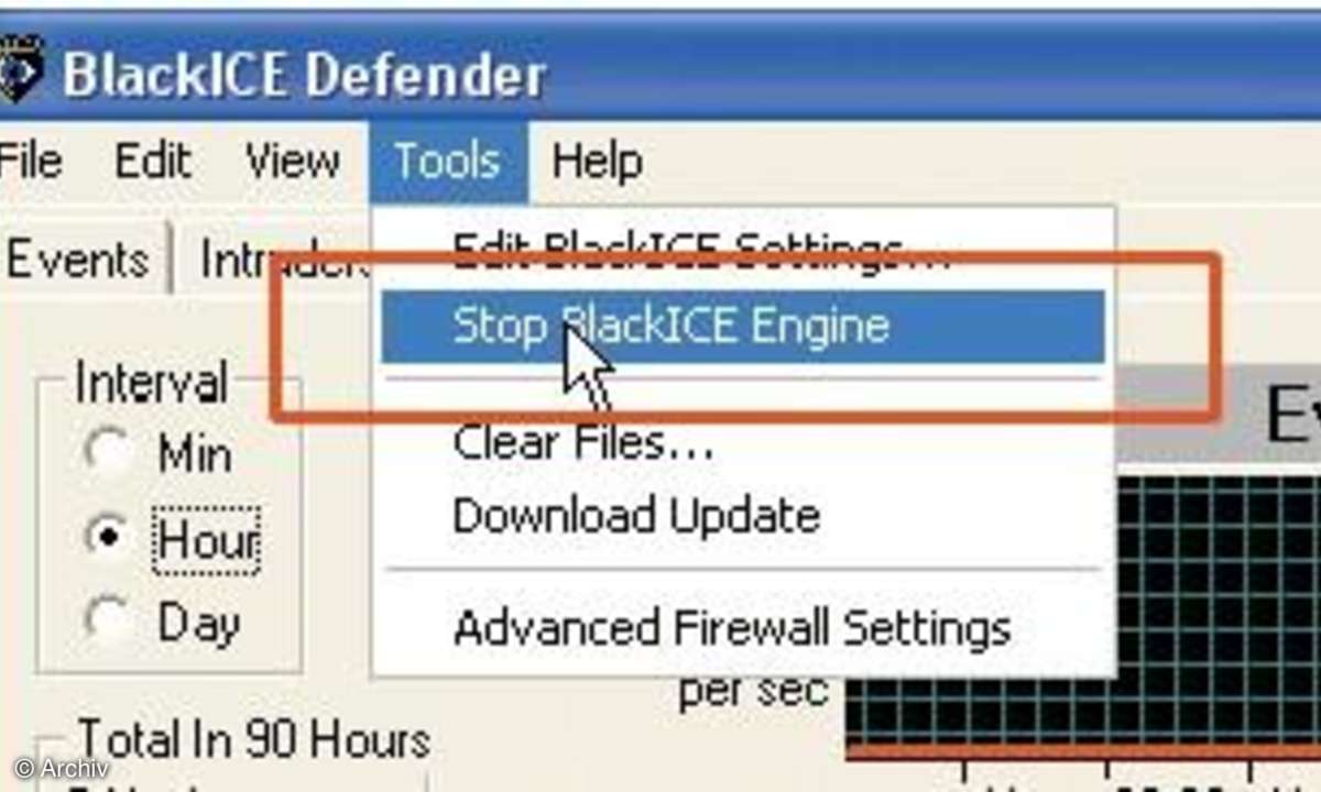 Firewall: BlackICE Defender 2.9 car