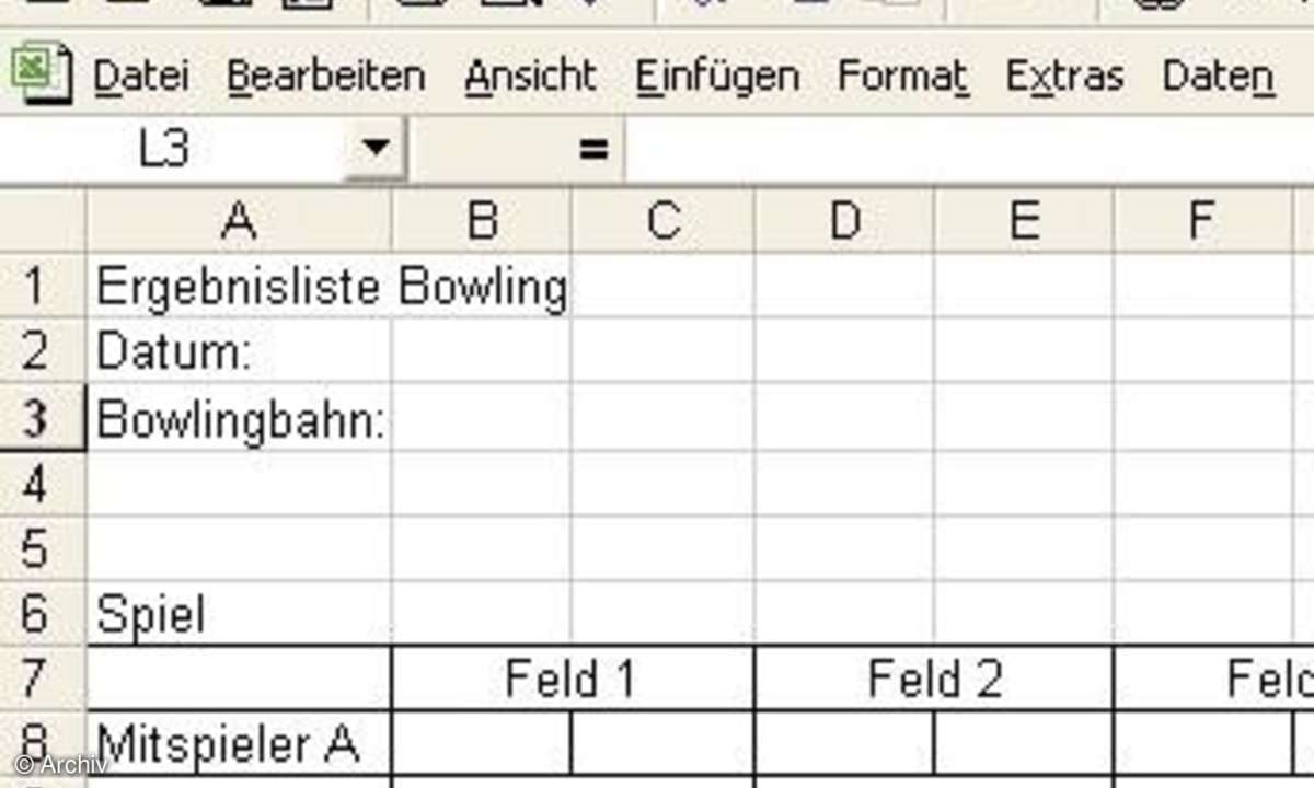 Excel: Den Bowling- König finden