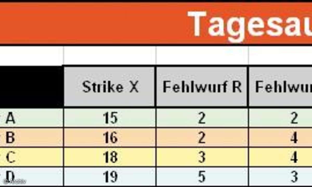 Excel: Den Bowling- König finden