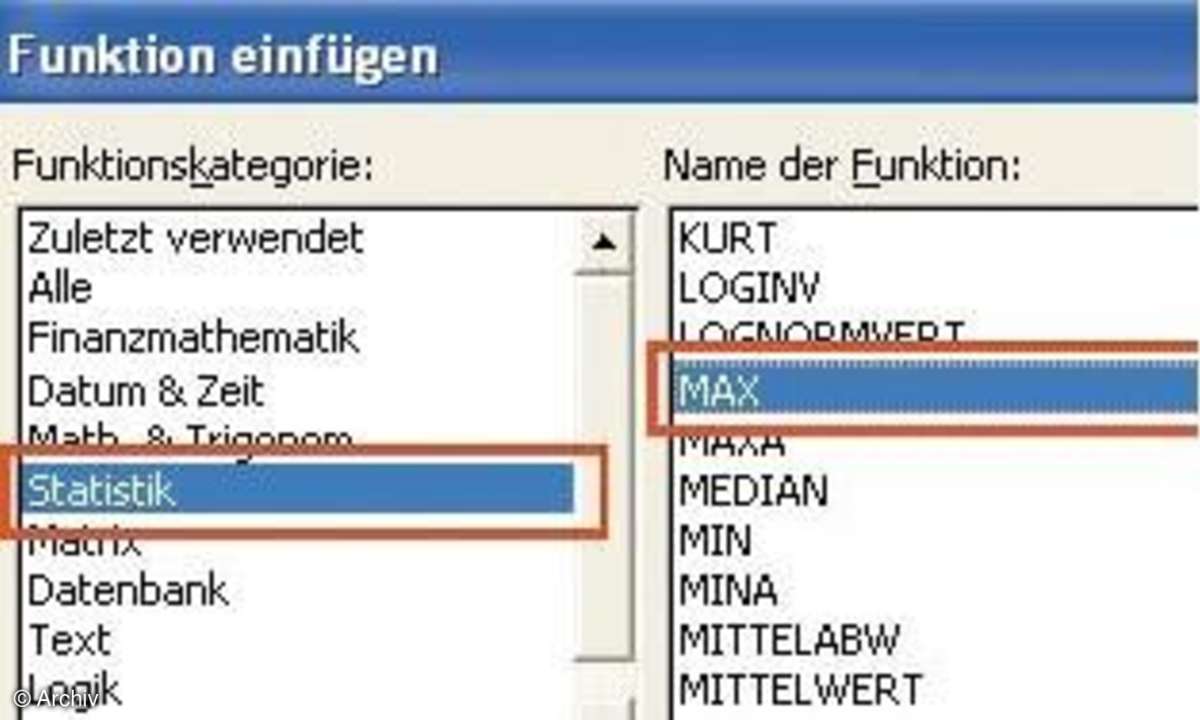 Excel: Den Bowling- König finden
