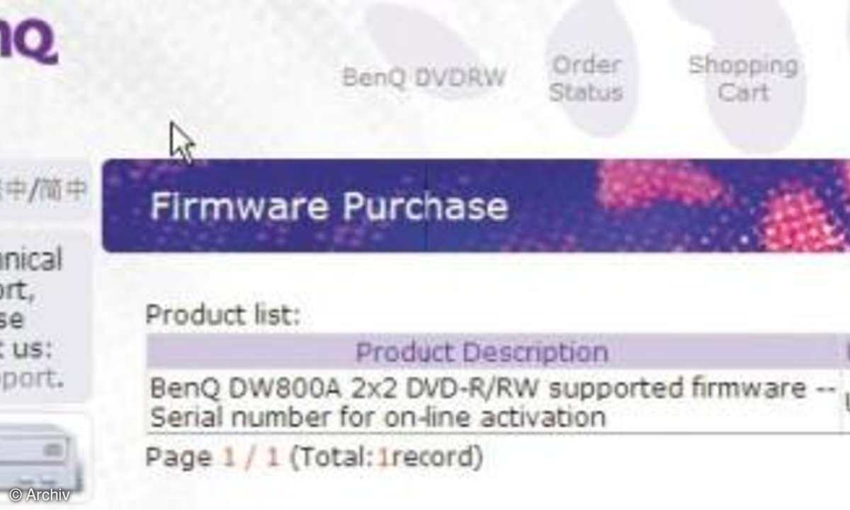 Brenner-Firmware aktualisieren