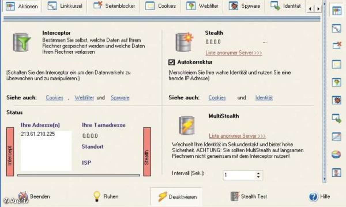 Anonym surfen mit ArchiCrypt