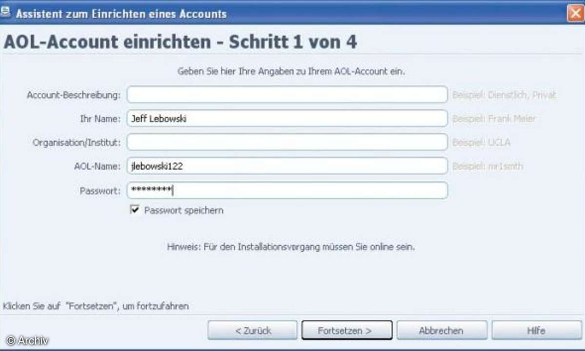Kommunikation total mit AOL