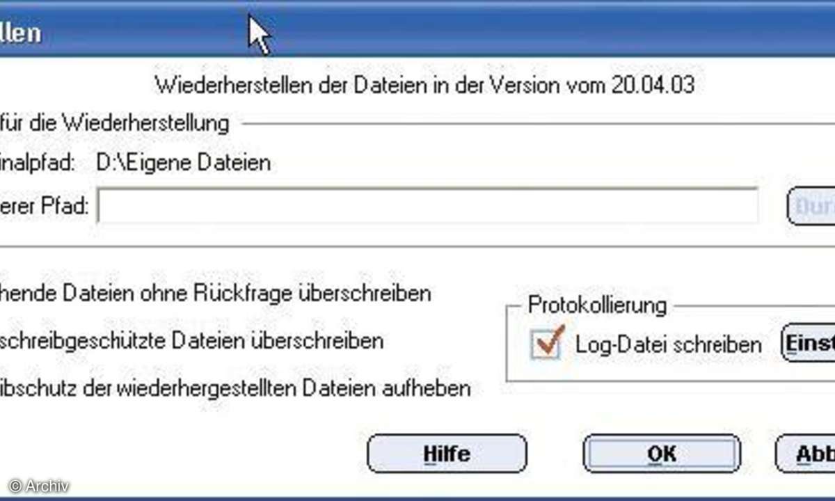 Backup-Tool: VersionBackup 2.11