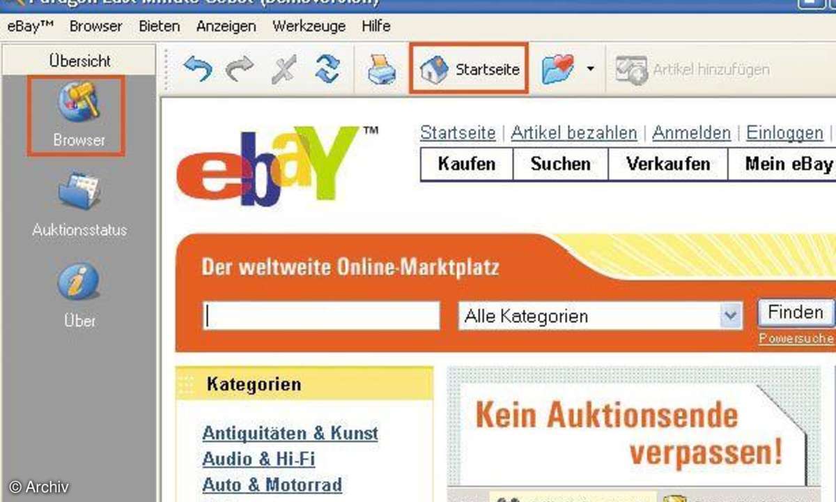 eBay-Tool: Last Minute Gebot 2.2 SE