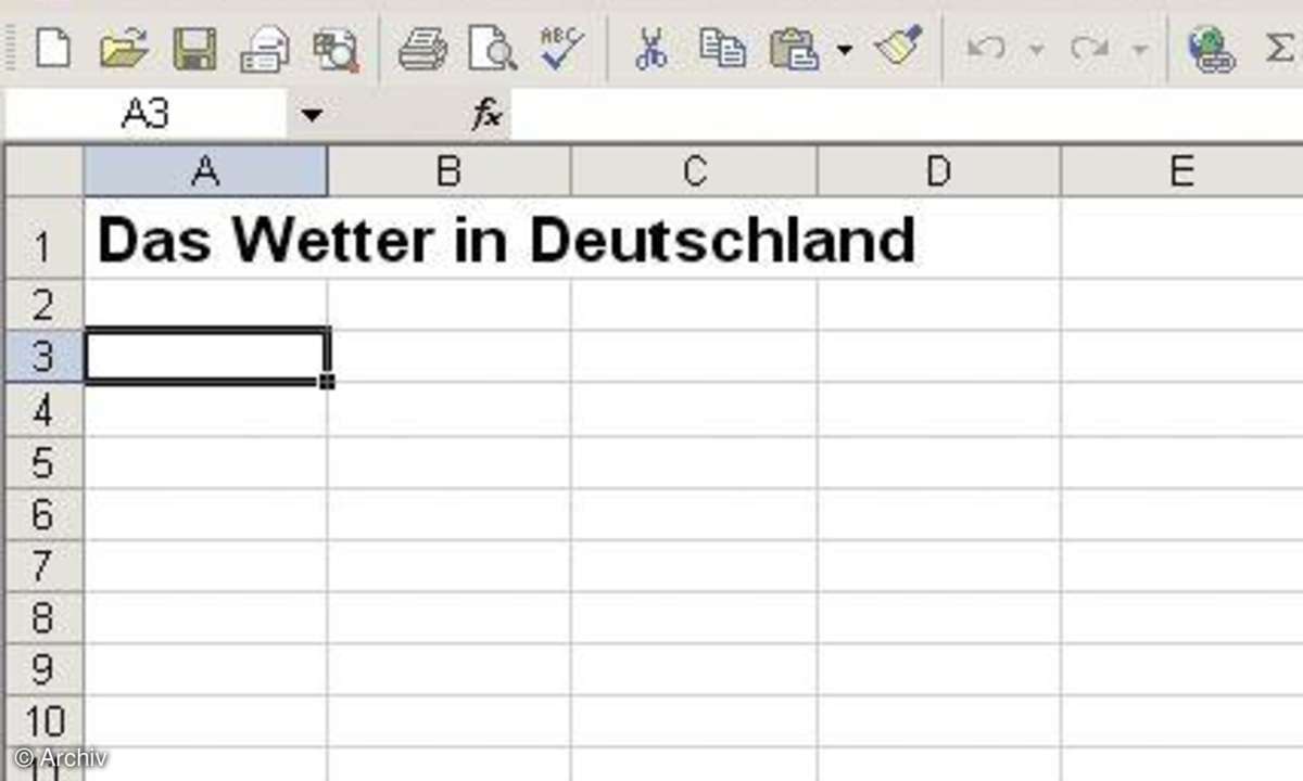 Webinhalte in Excel einfügen