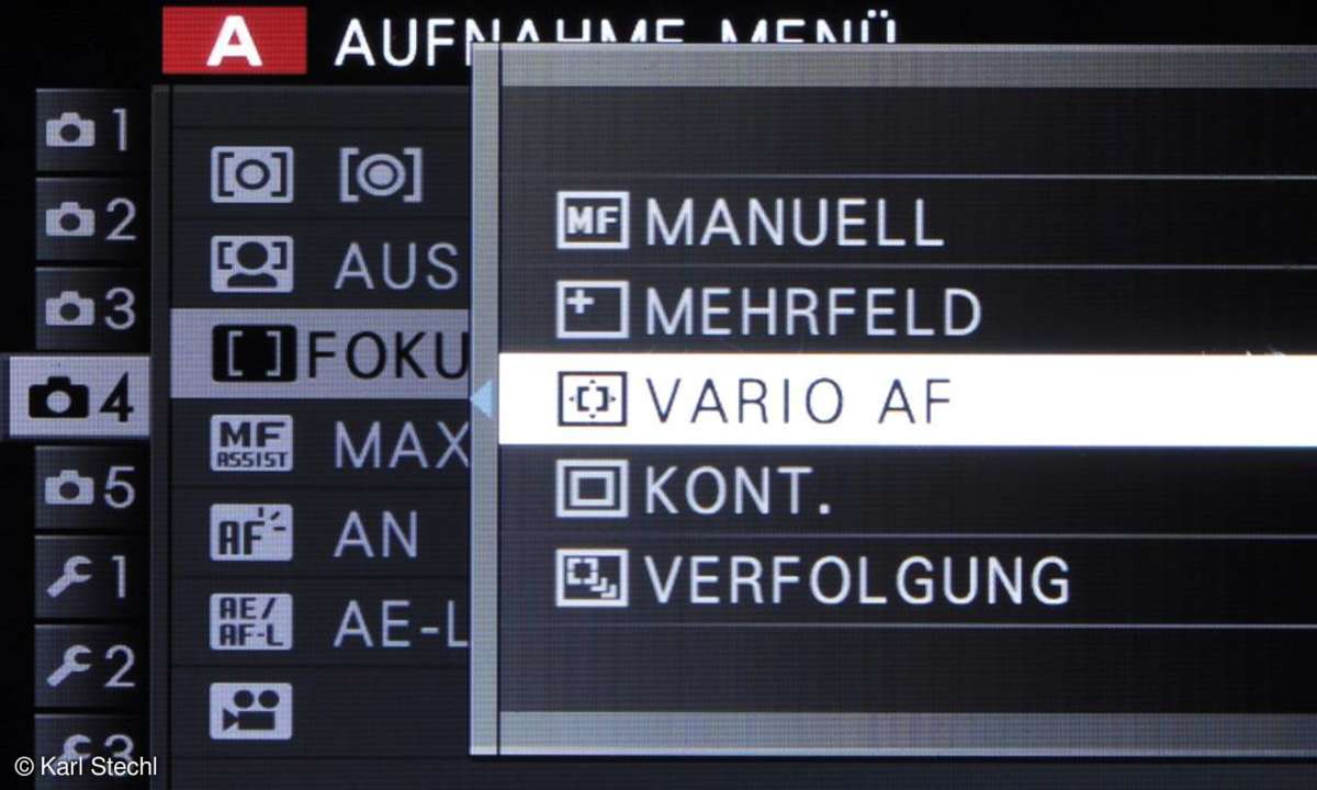 Fujifilm X-A1 Aufnahmemenü