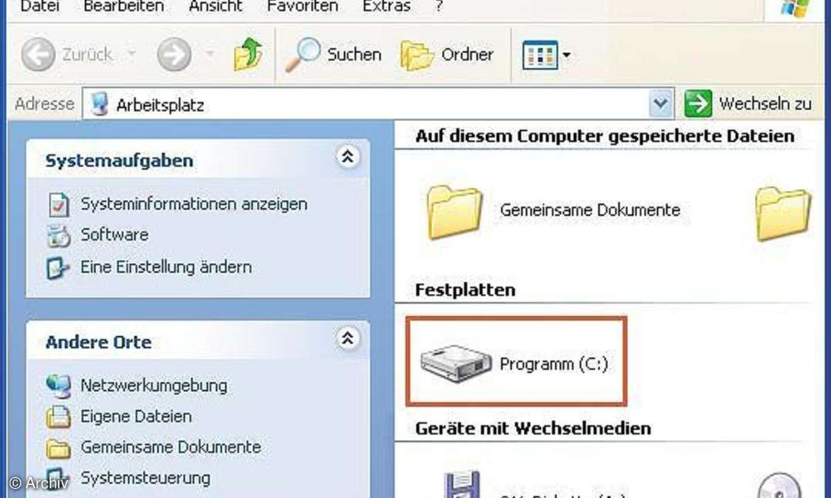 Festplatten und Daten organisieren