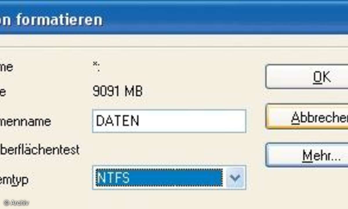 Festplatten und Daten organisieren