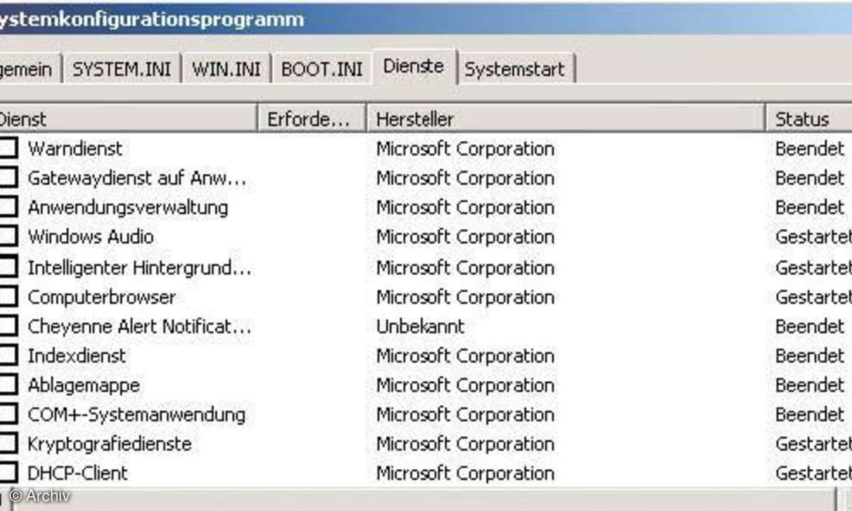 XP Minis: Systemeinstellungen