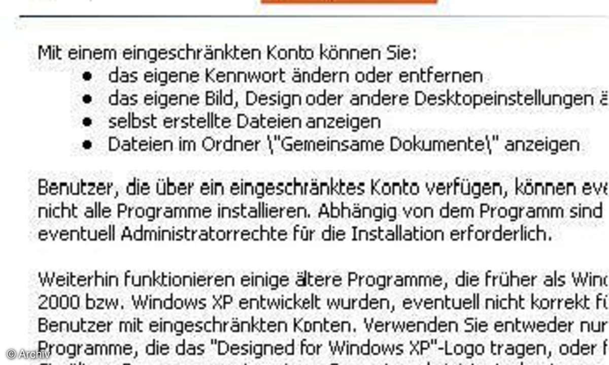 XP Minis: Sicherheit