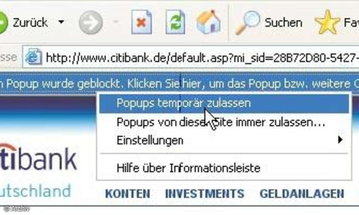 Schutzmantel für den Internet Explorer