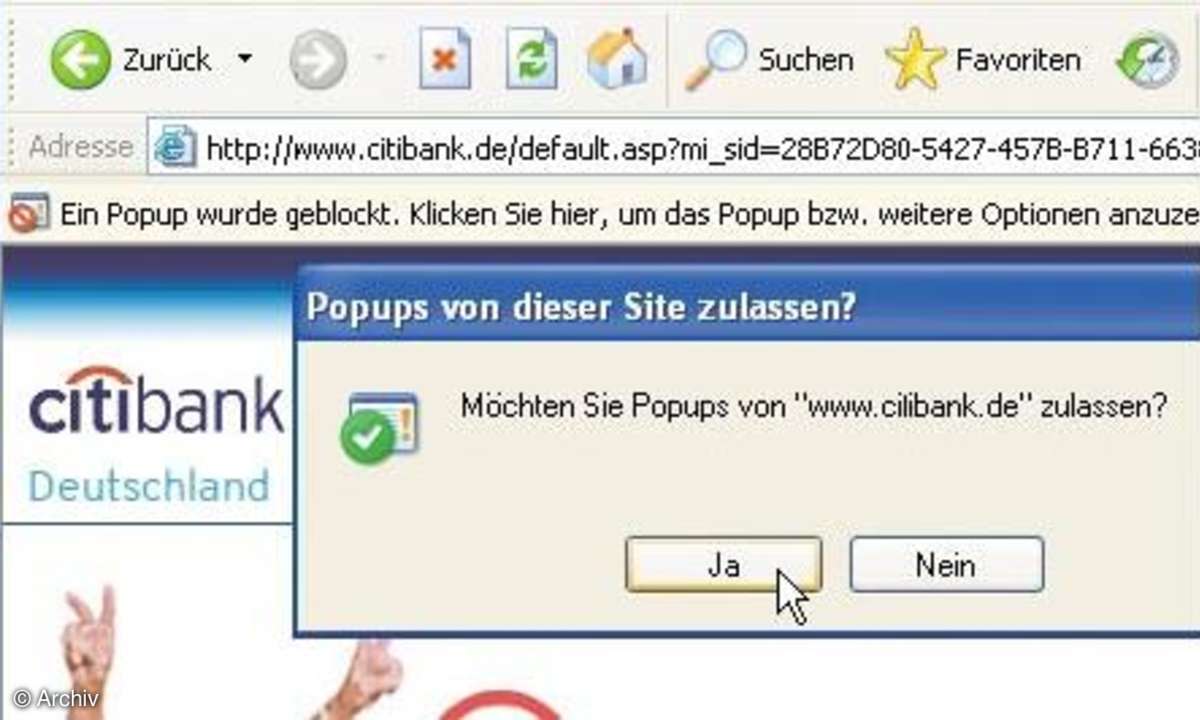 Schutzmantel für den Internet Explorer