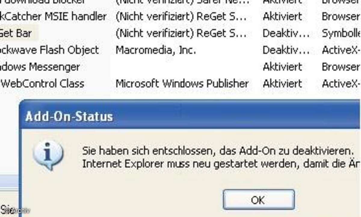 Schutzmantel für den Internet Explorer