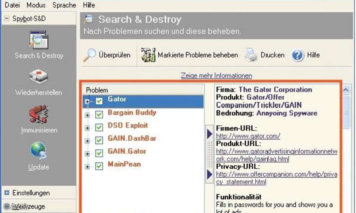 Schutzmantel für den Internet Explorer
