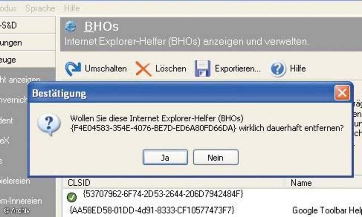 Schutzmantel für den Internet Explorer