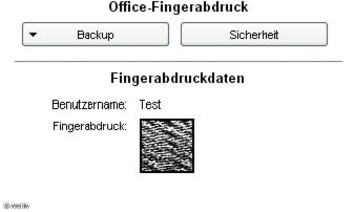 Passworteingabe per Chipkarte oder Fingerabdruck