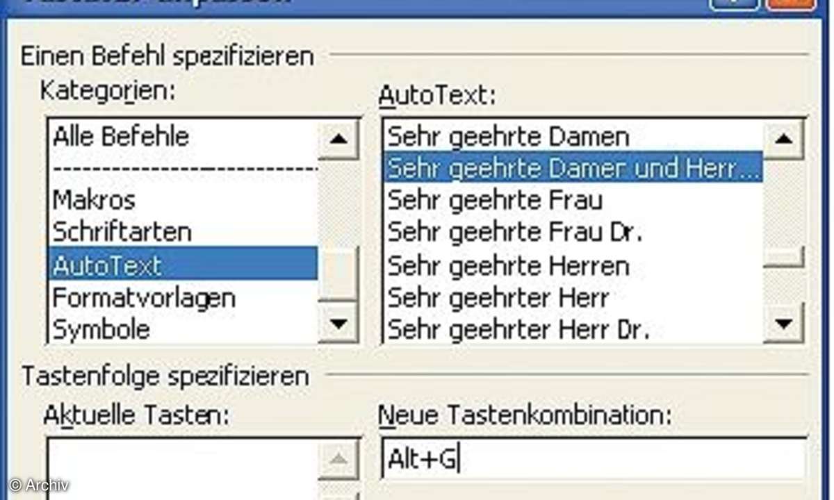 Feldfunktionen in Word