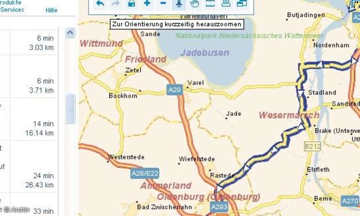 Online-Routenplaner im Test