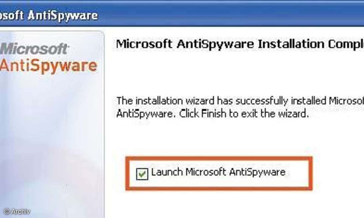 Sicher Surfen: Microsoft AntiSpyware