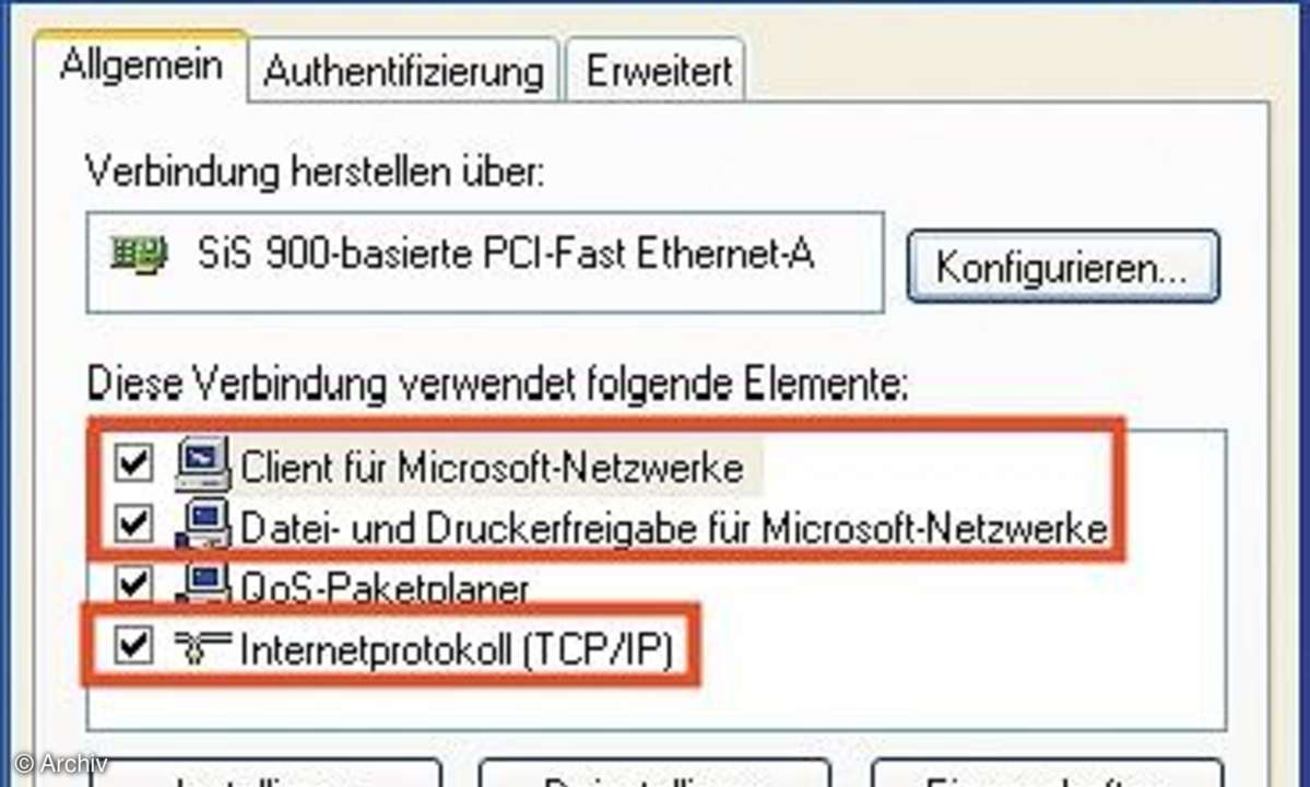 Richtig vernetzen: Geteilter Drucker