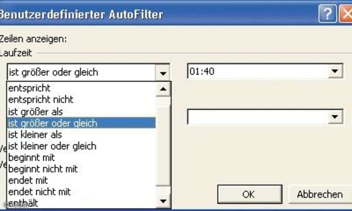 Tipps zu Datenbanken in Excel
