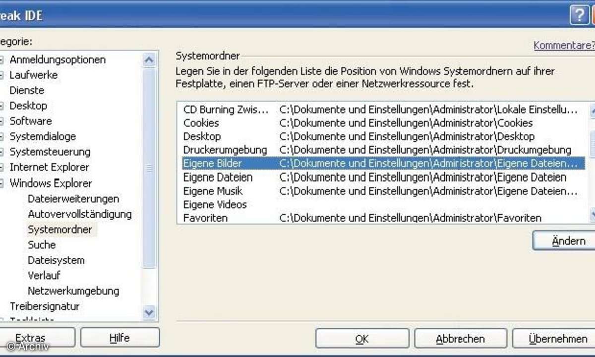 System einfach einstellen